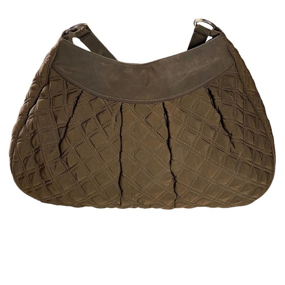 Vera Bradley Handbags - Vera Bradley Brown Espresso Quilted Microfiber Shoulder Handbag Purse Tote BOGO